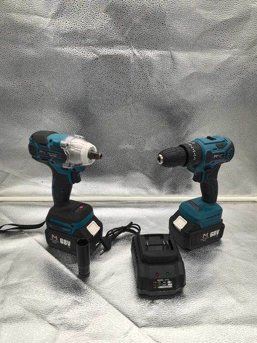 Set scule Matrixx, 2 piese, Brushless, 68V, cu 2 acumulatori – 399 lei