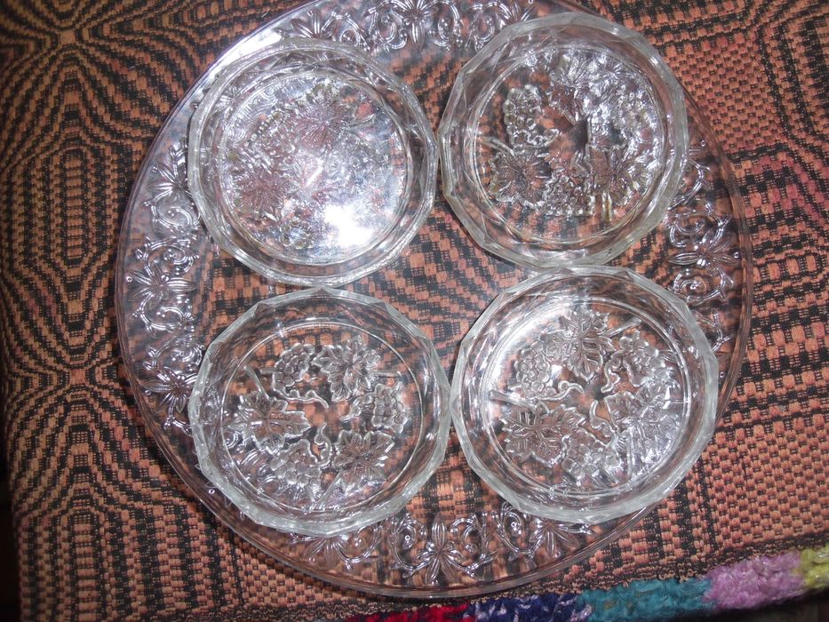 Set farfurii  desert din sticla