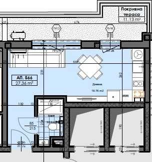 Продава се Едностаен апартамент в Пловдив, Гагарин - 46 кв.м за 998 €/кв.м - Снимка #1
