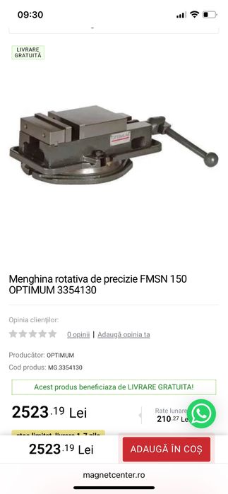 Menghina rotativa de precizie OPTIMUM GERMANY