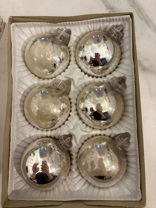 globuri germane pentru bradul de craciun vechi Germania lucrate manual