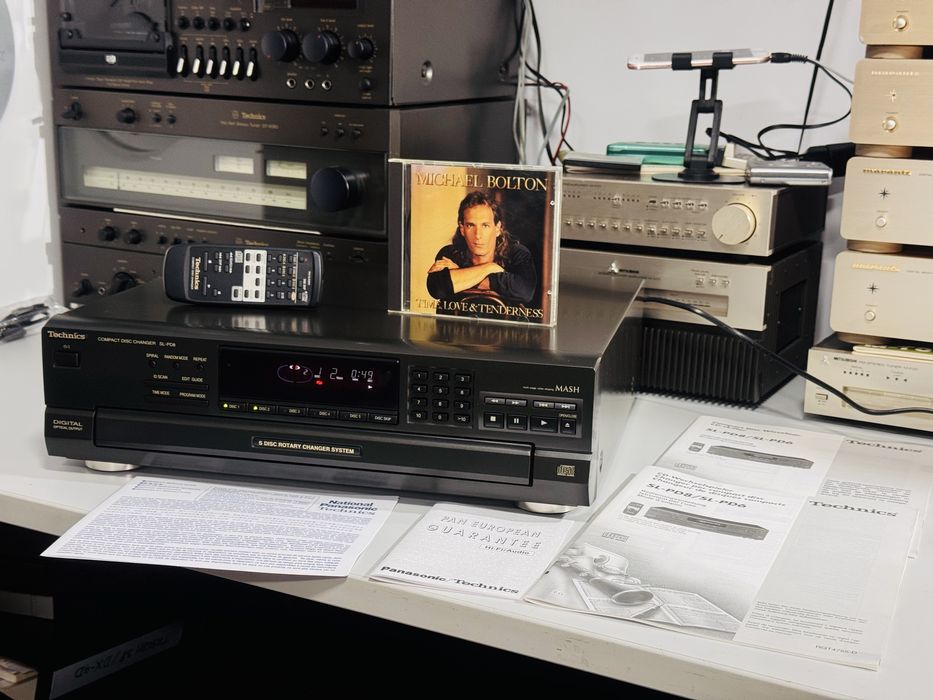 CD-player TECHNICS SL-PD8,5 disc changer,telecomandă+manuale