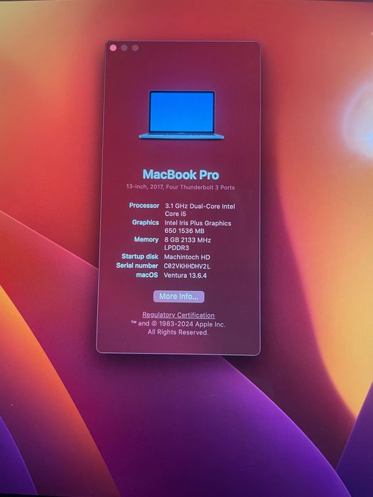 MacBook 13 Pro Touchbar