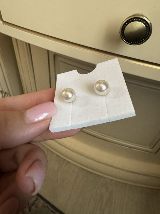 Гвоздики с жемчугом Majorica