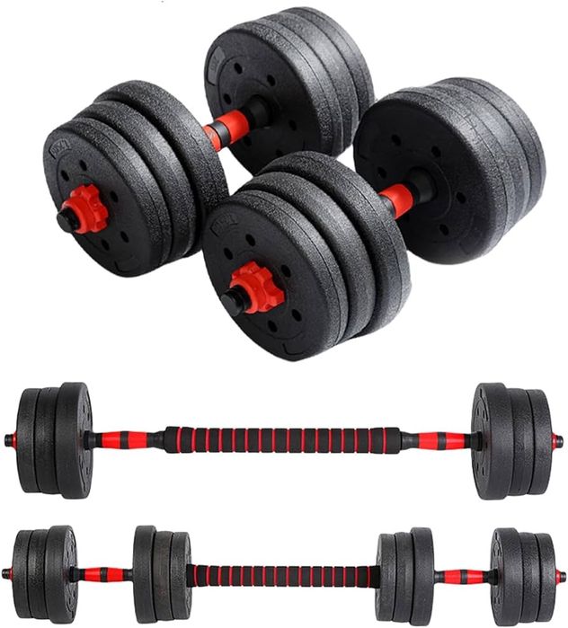 Комплект дъмбели с крив и прав лост  20 кг , 30 кг , и 40 кг