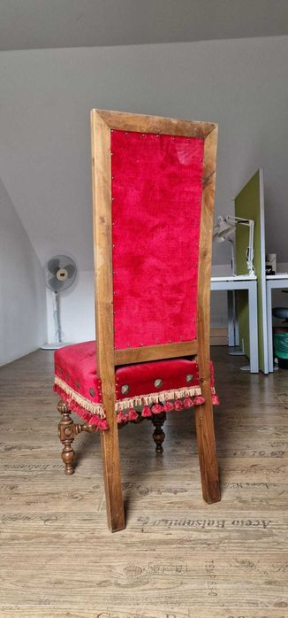 Set de 6 scaune vintage cu tapițerie burgundy