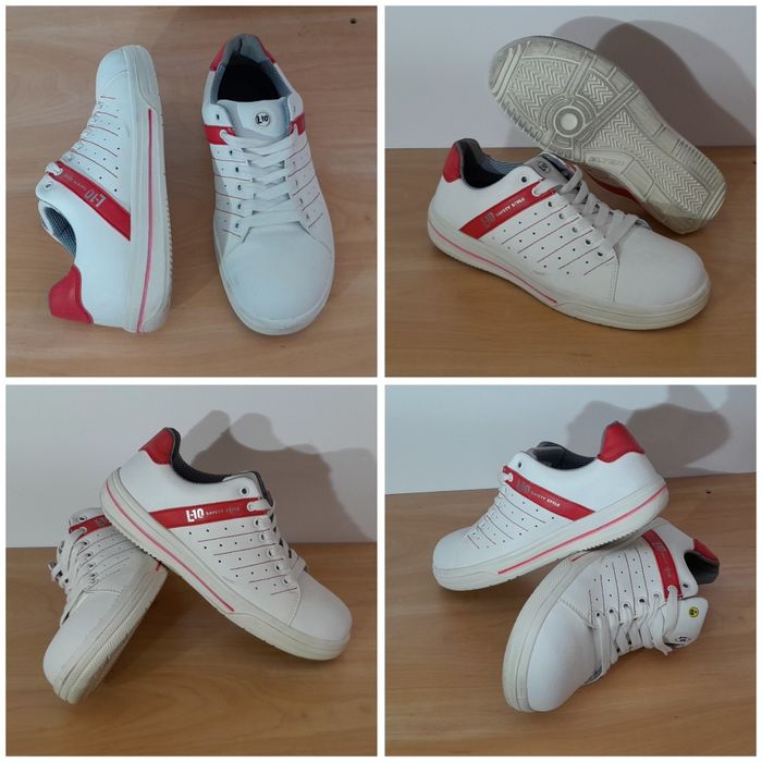Pantofi de lucru ELTEN NORRIS alb-roșu Low ESD, Nr 42 EU
