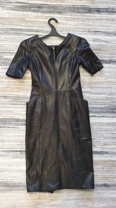 Платье из натуральной кожи