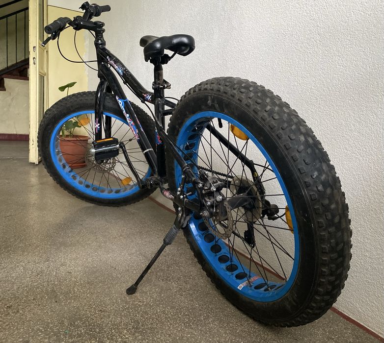 Bicicletă Monster Rider Fat Bike, Roti 20 inch, varianta cu jante albastre