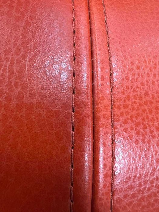 Керемидено червен кожен диван двойка с ел. релакс механизъм