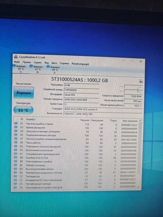 Жеткий диск на Терабайт