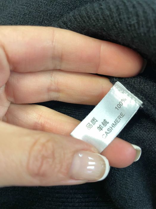 Дамски кашмирен пуловер L / XL 100% КАШМИР черен