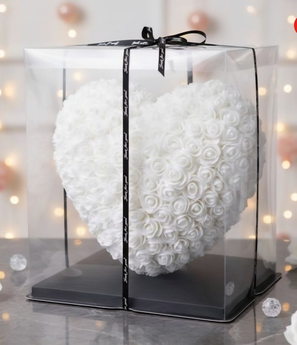 Сърце от рози в луксозна  кутия – романтичен подарък