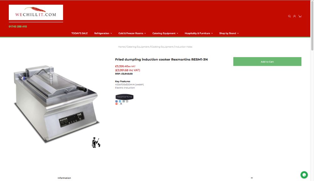 Rexmartins RESM1-3N - Gratar/Grill/Fry Top profesional inductie (NOU)