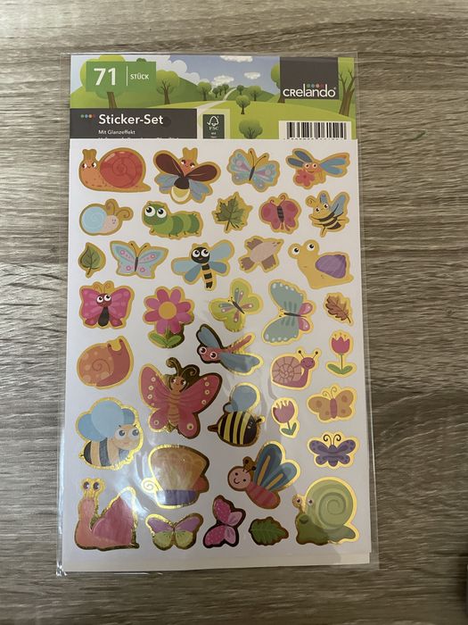 Set 3 pachete stickere cu animale