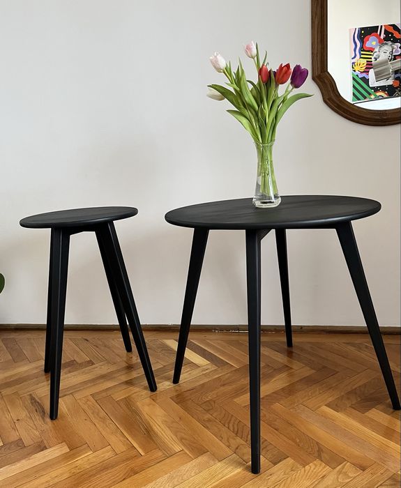 Set masuță-noptieră din stejar