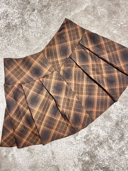 Fustă maro în carouri H&M