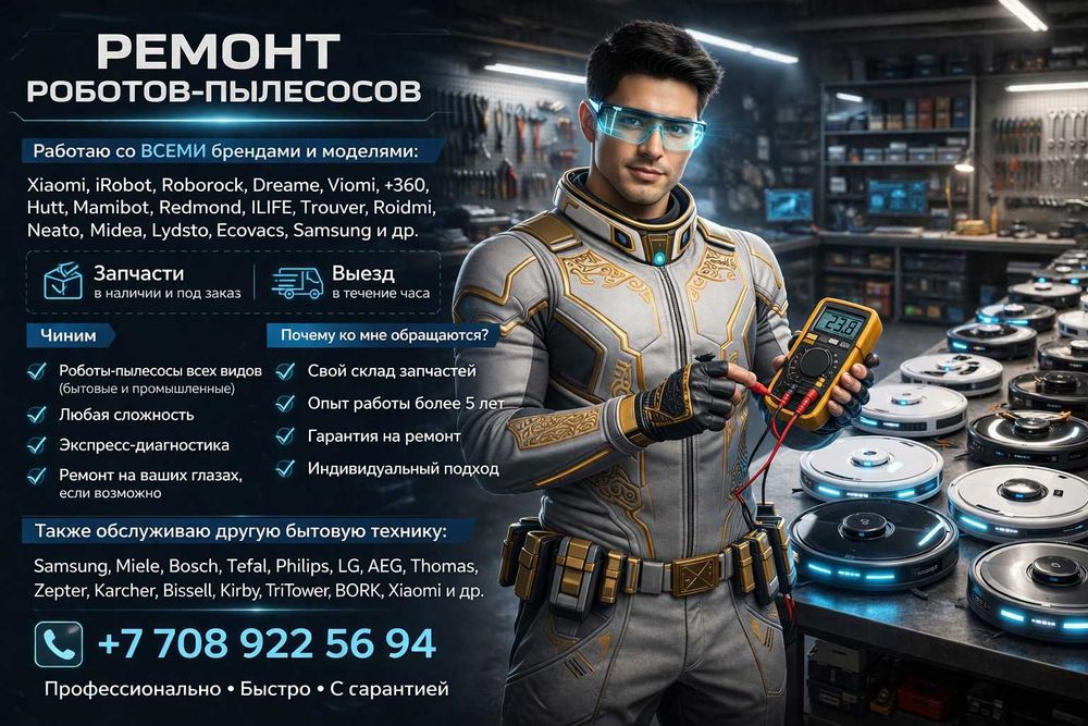 Ремонт роботов-пылесосов любой сложности и марки