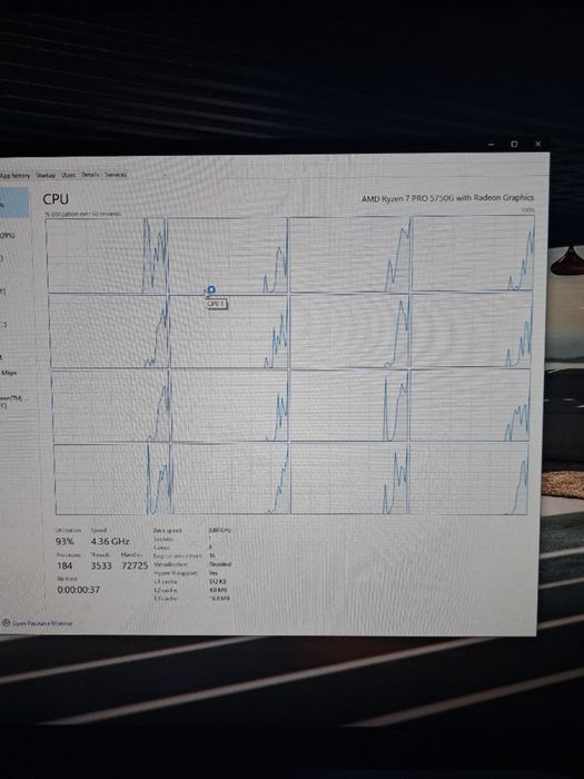 Процесор Ryzen 7 5750G + Дьнна платка ASUS TUF Gaming A520M-PLUS II