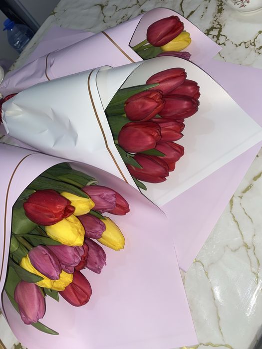 Тюльпаны по 650 с оформлением