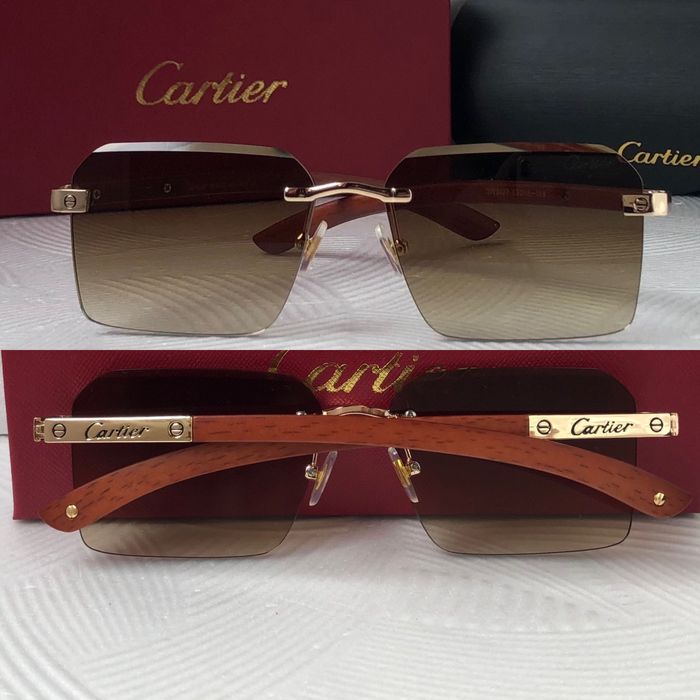 Мъжки слънчеви очила дървени дръжки 4 цвята