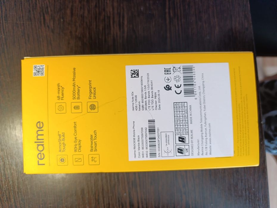 Телефон Realmi Nout 60x 128g