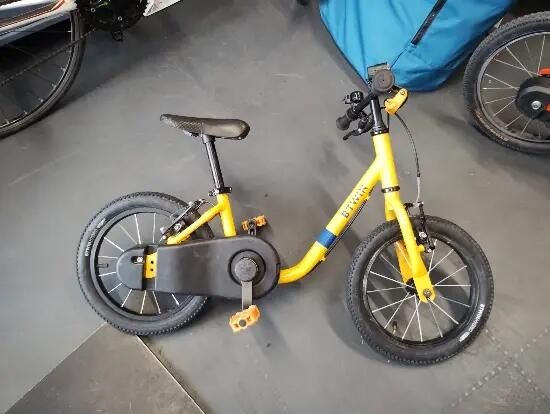 Bicicletă 2 în 1 Discover 500 14" galben - (SecondHand) Decathlon
