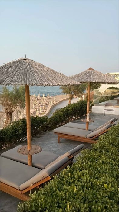 Табиий қамишдан соябонлар Пляж услубида