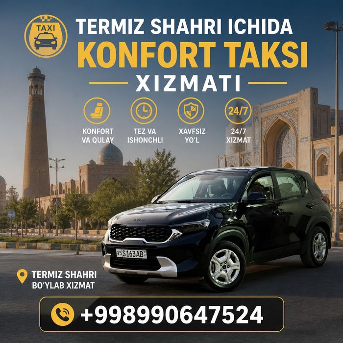 Biznes Taksi xizmati  Termiz shaxar ichida