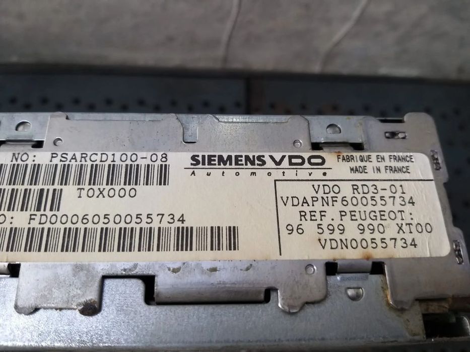 Radio cd player peugeot 307 96599990