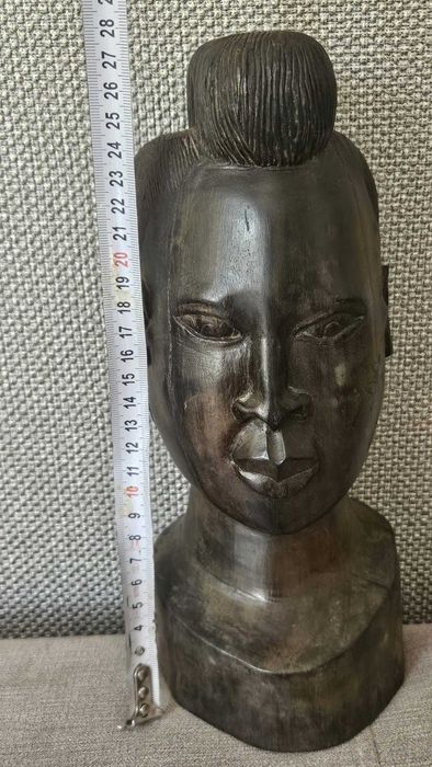 Statueta bust african din abanos , 2.3 KG