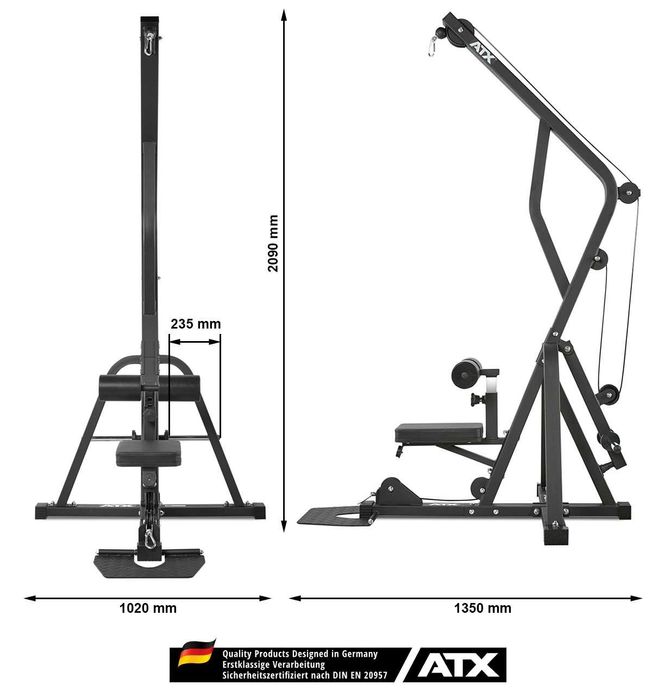 Комбиниран Скрипец със Свободни Тежести, Фитнес Уред Lat Pull