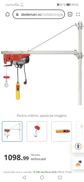 Electropalan macara electrica