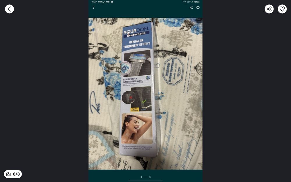 Perii duș, cap de duș EcoTornado si pilă (răzuitoare)