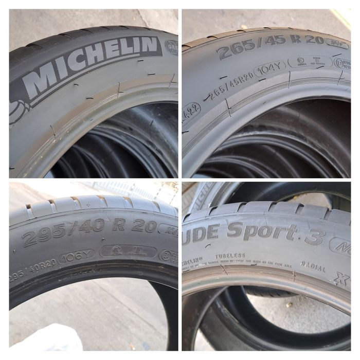 4бр. Почти Нови Спорт пакет 265/45/20 и 295/40/20 Michelin Latitude 3