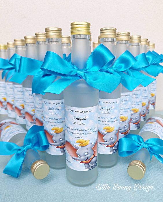 Бутилки от 200 и 500 мл - сватба, кръщене,рожден ден,абитуриентски бал