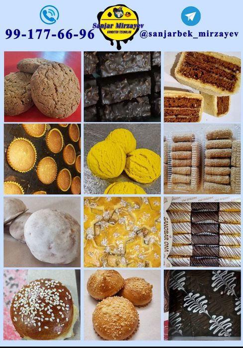 Harhil turdagi qandolat mahsulotlari oʻrgatamiz