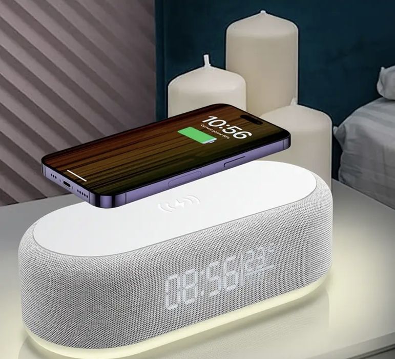 Incarcator wireless ceas lampa alarma temperatura