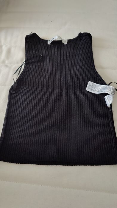 Черен плетен потник ZARA нов - S размер