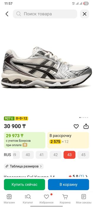 Кроссовки Asics Gel-Kayano 14