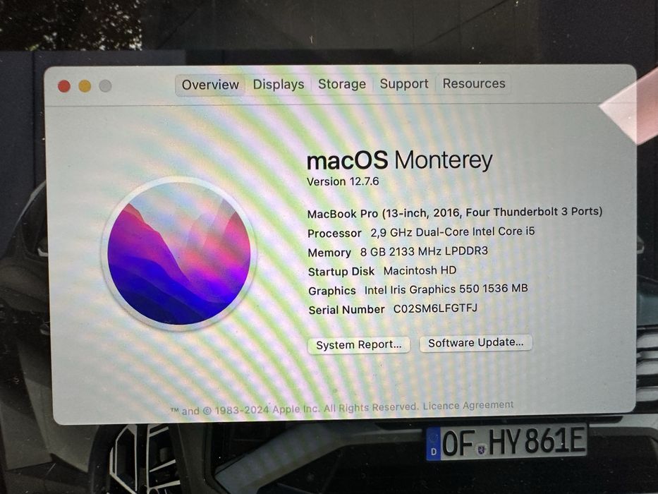 Продавам macbook pro 2016 touchbar A1706 с проблем!!!