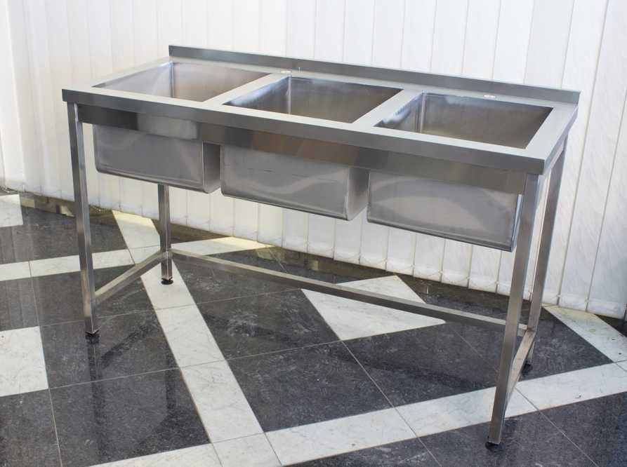 Нержавейкадан Ресторан, ошхона кафелар учун стол, мойка, стеллаж