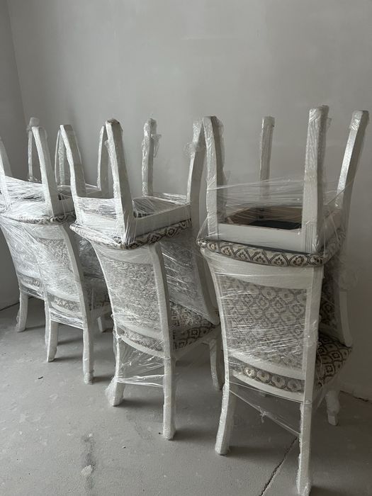 Стулья белые мягкая спинка и сидение