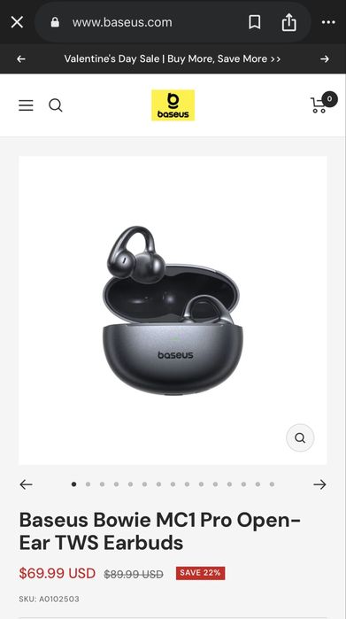 Чисто нови слушали Baseus Open Ear