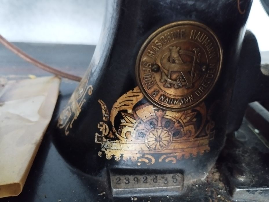 Mașina de cusut Naumann fabricată 1912/1913