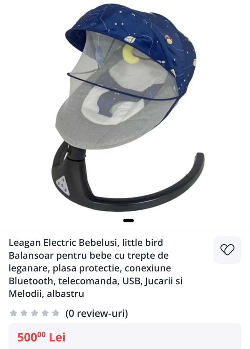 pat chicco. , leagan electric cu bluetooth