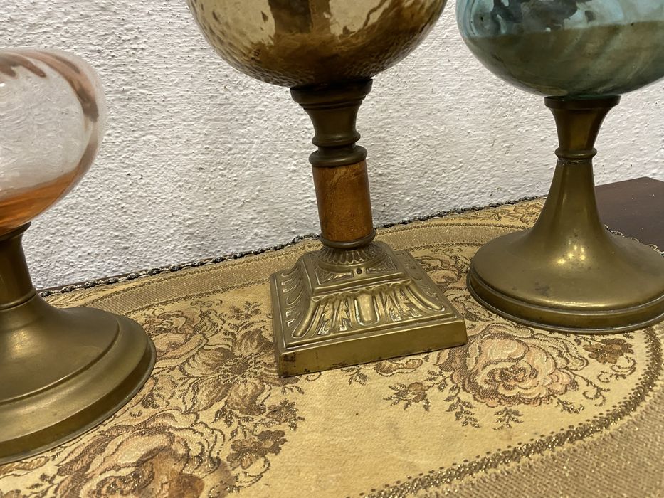 Френскa газенa лампa с месингова основа