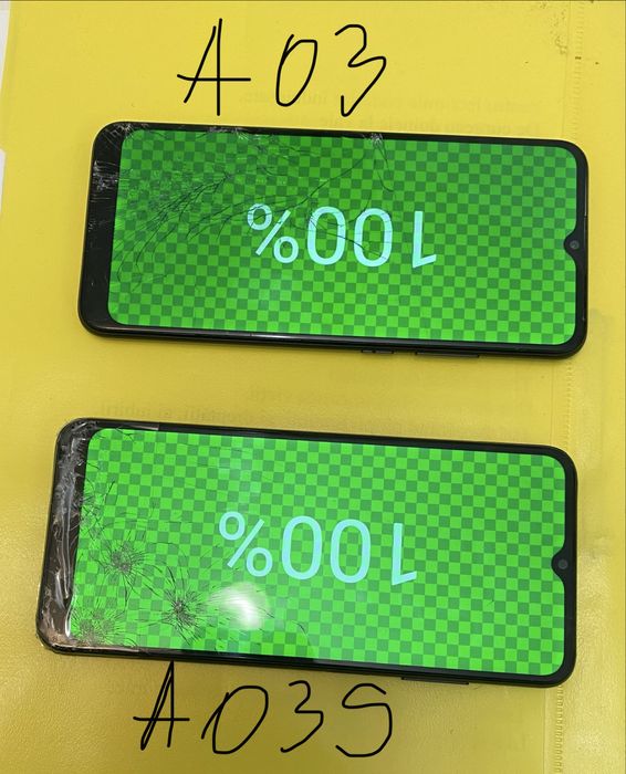 Telefoane cu sticla fisurata display bun