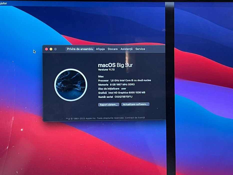 All in One Apple iMac 21.5" A1418 2015 i5-5250U 8GB RAM 128gb SSD