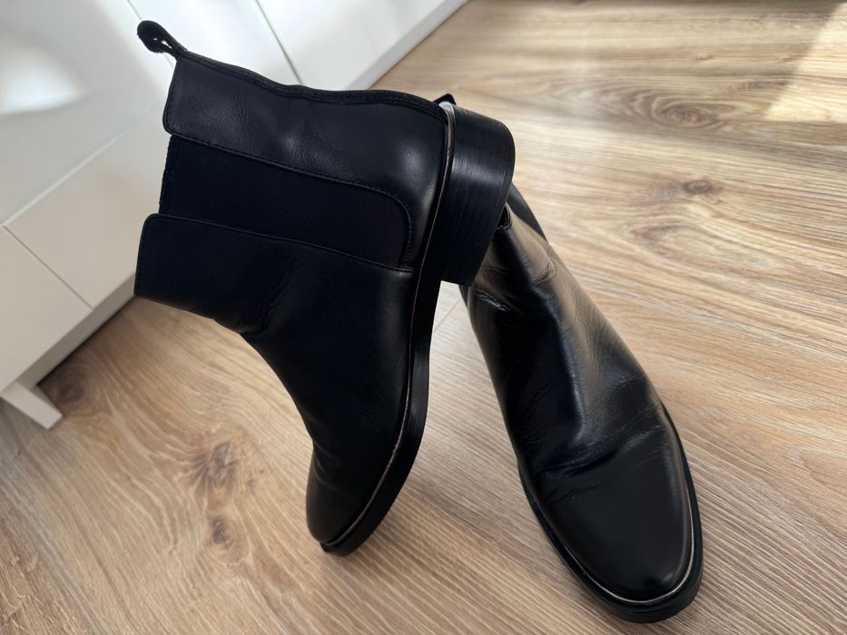 Кожени боти Zara 37